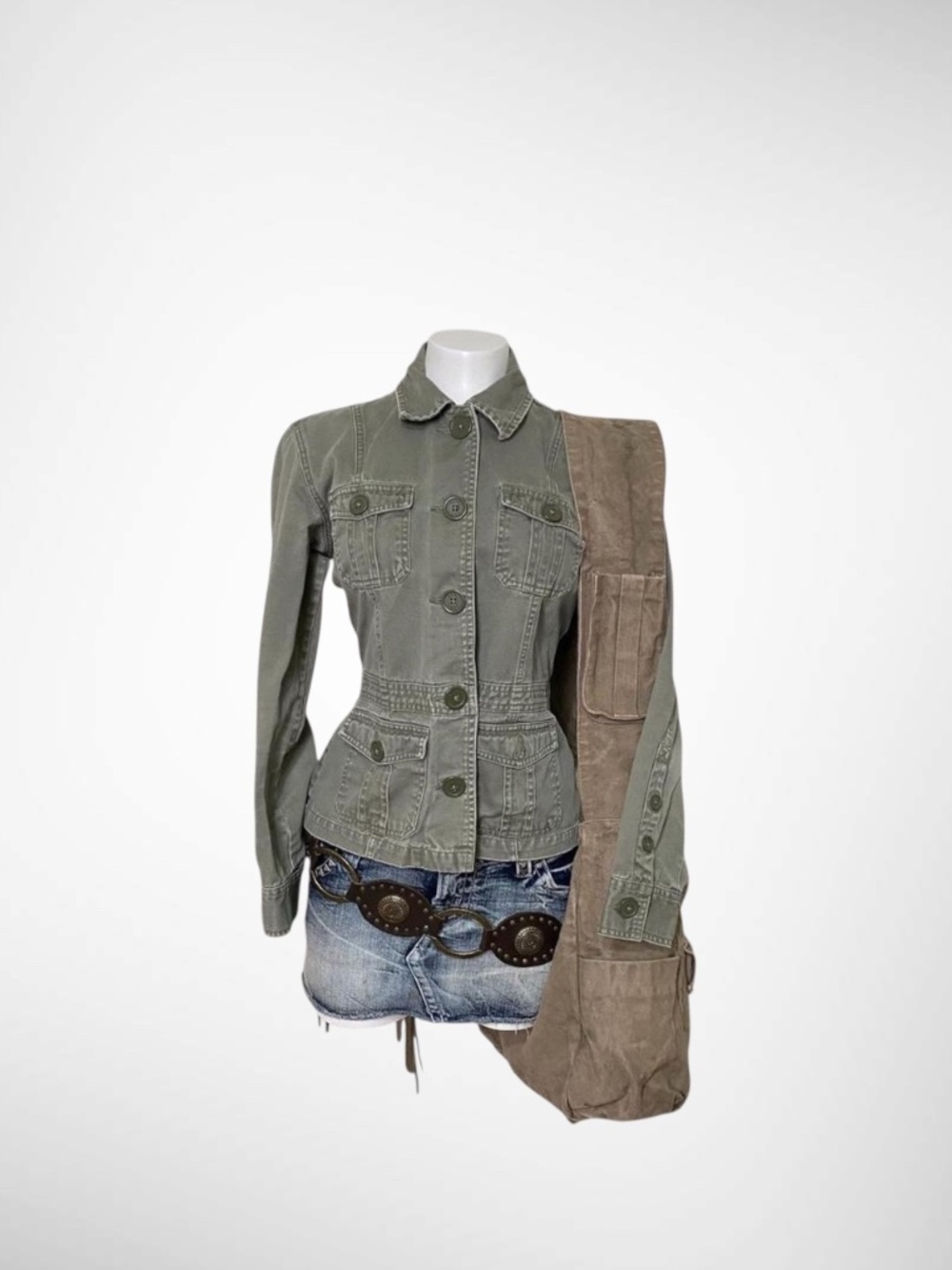 Vintage Aéropostale Sage Green Utility Jacket | Twilight Core Elena Gilbert